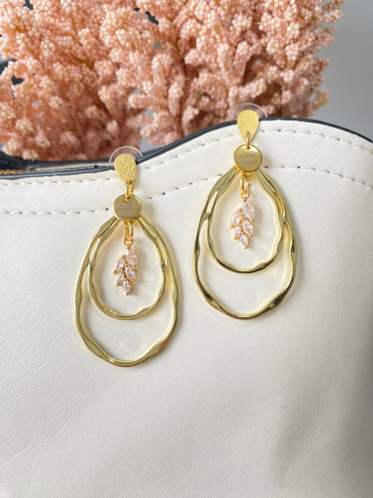 Gold and Cubic Zirconia Drop