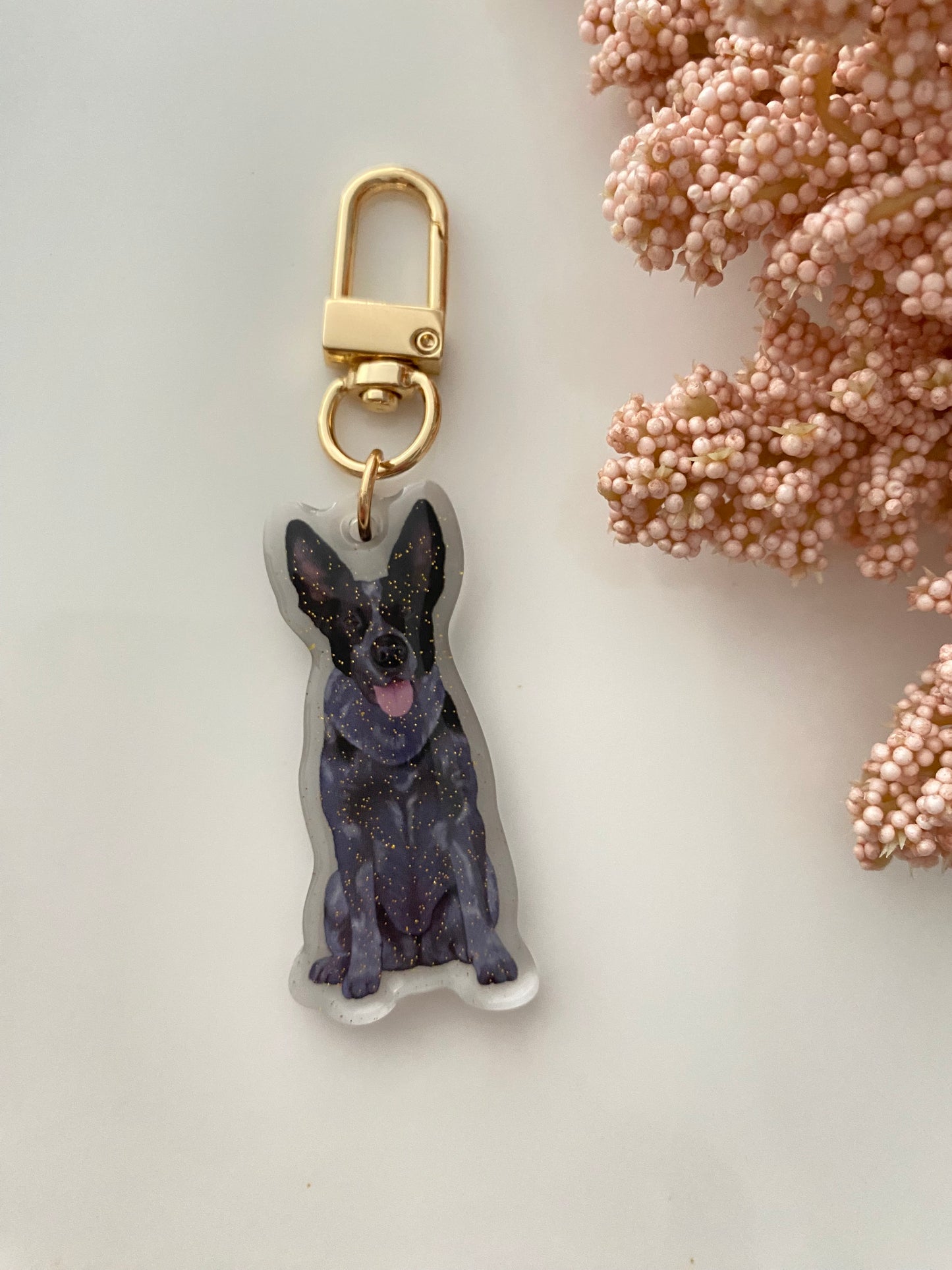 Australian Blue & Black Cattle Dog / Blue Heeler Acrylic Keychain