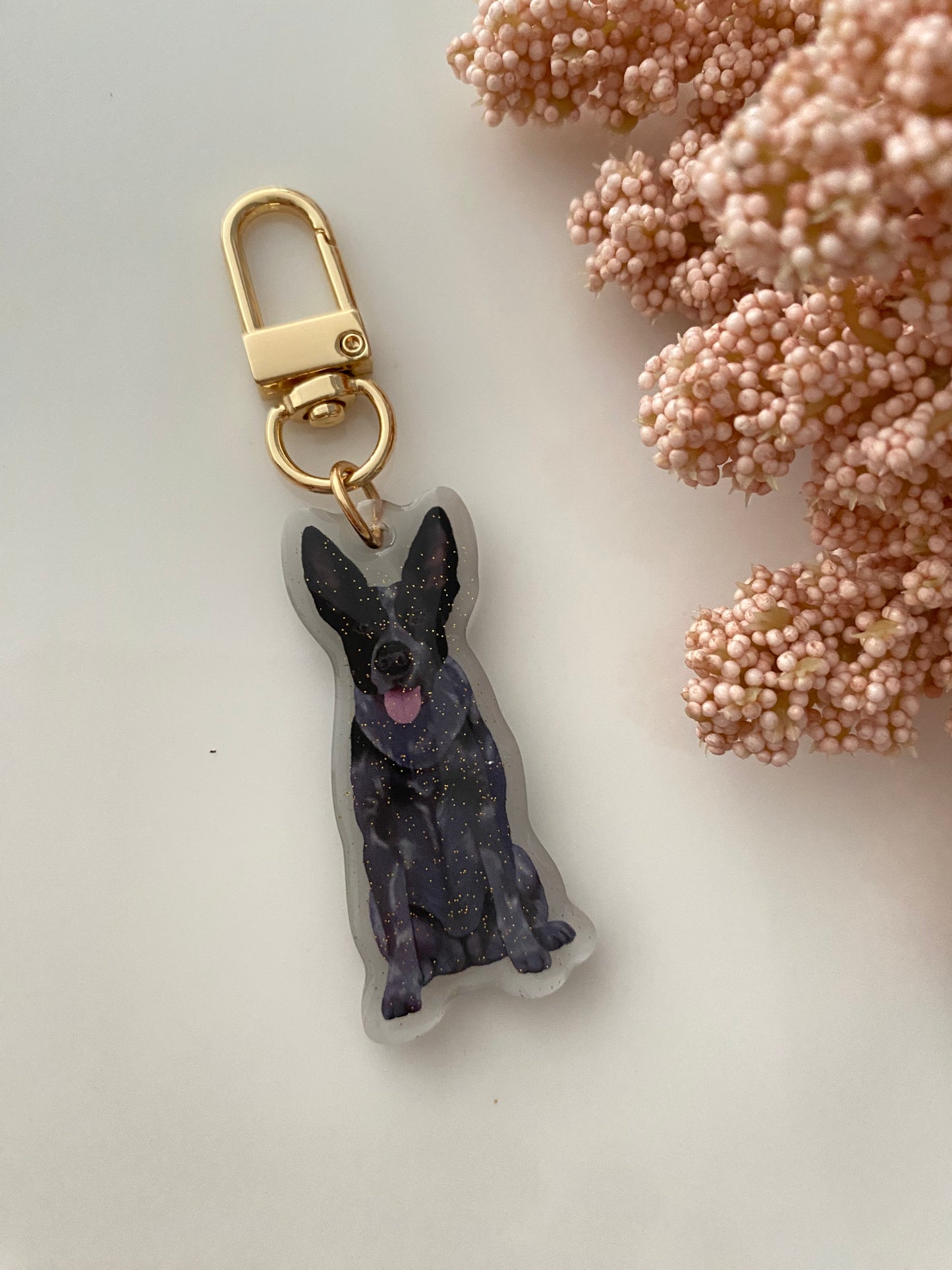 Australian Blue & Black Cattle Dog / Blue Heeler Acrylic Keychain