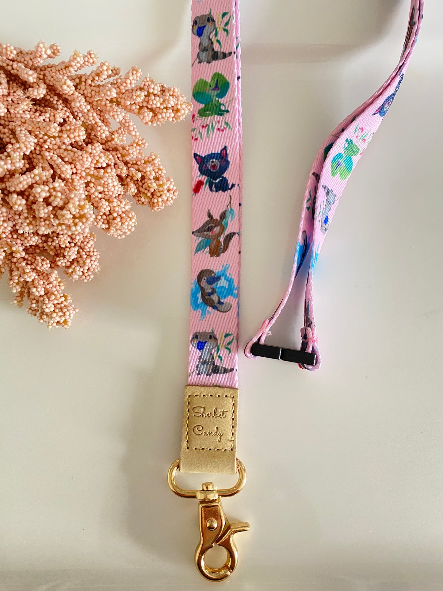 Fabric Lanyard and Earrings Gift Set