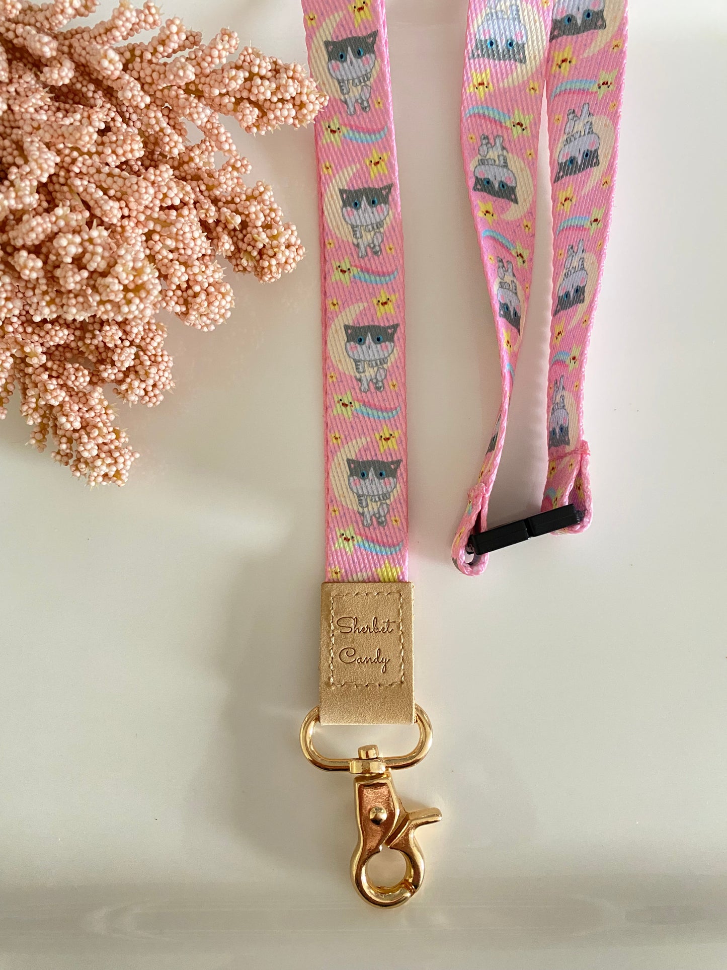Fabric Lanyard and Keychain Gift Set