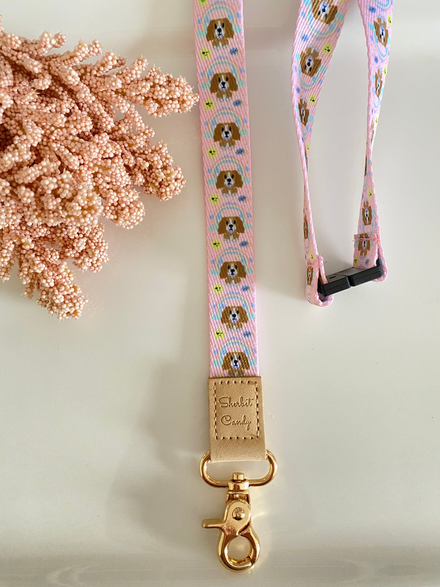 Fabric Lanyard and Keychain Gift Set