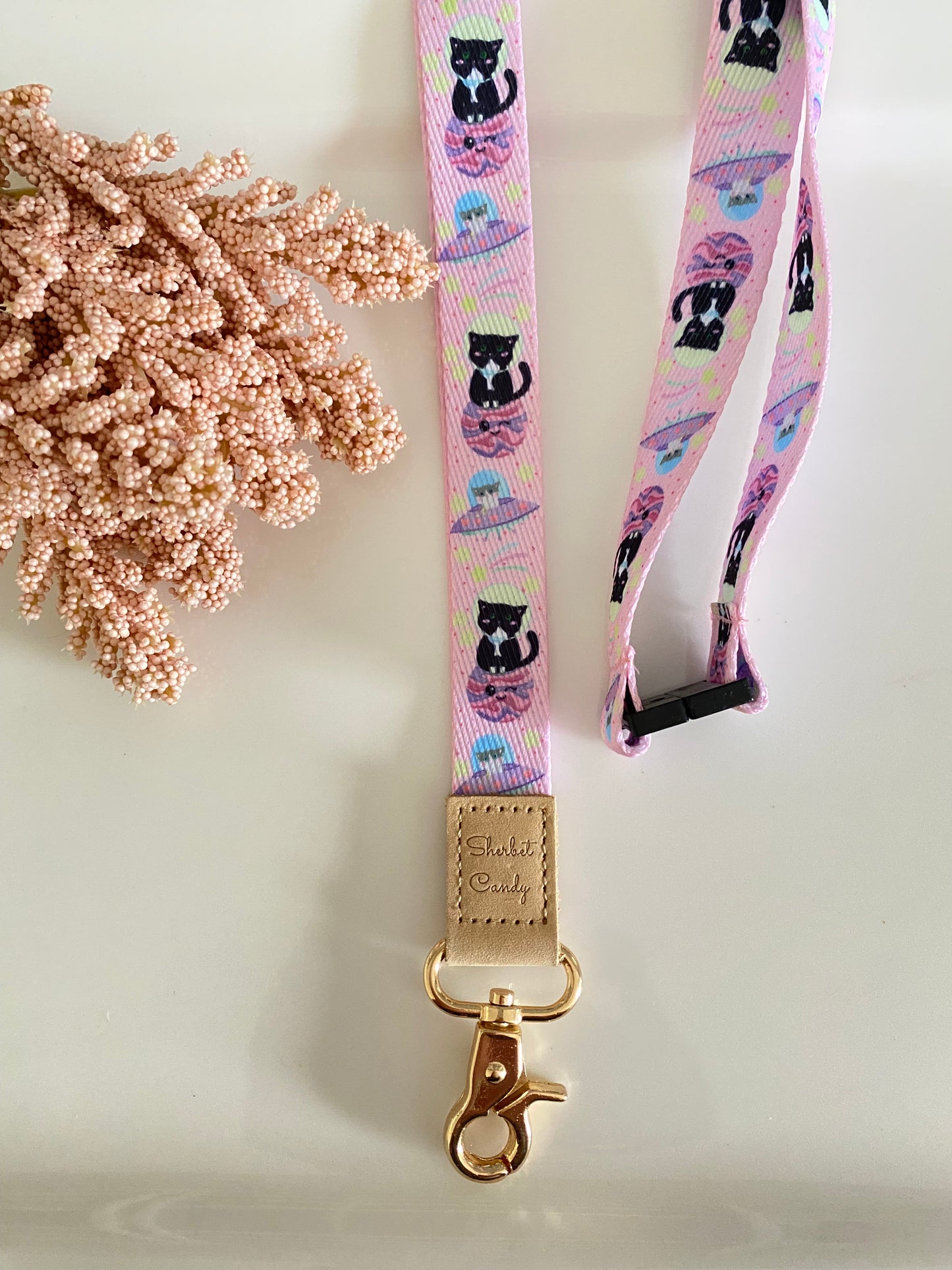 Fabric Lanyard and Keychain Gift Set