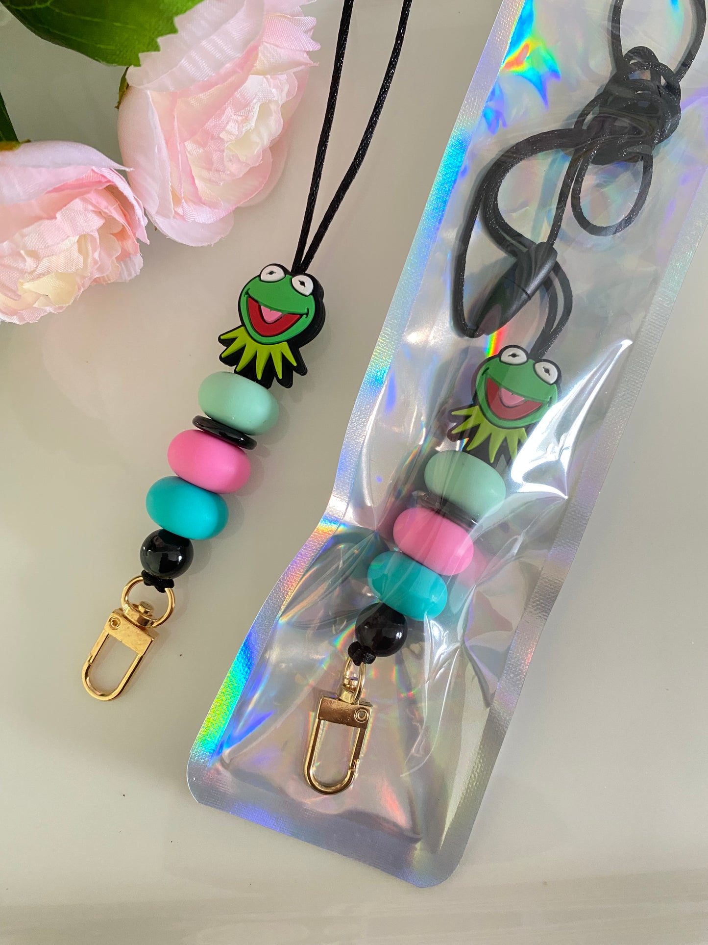 Kermit the Frog Beaded Lanyard