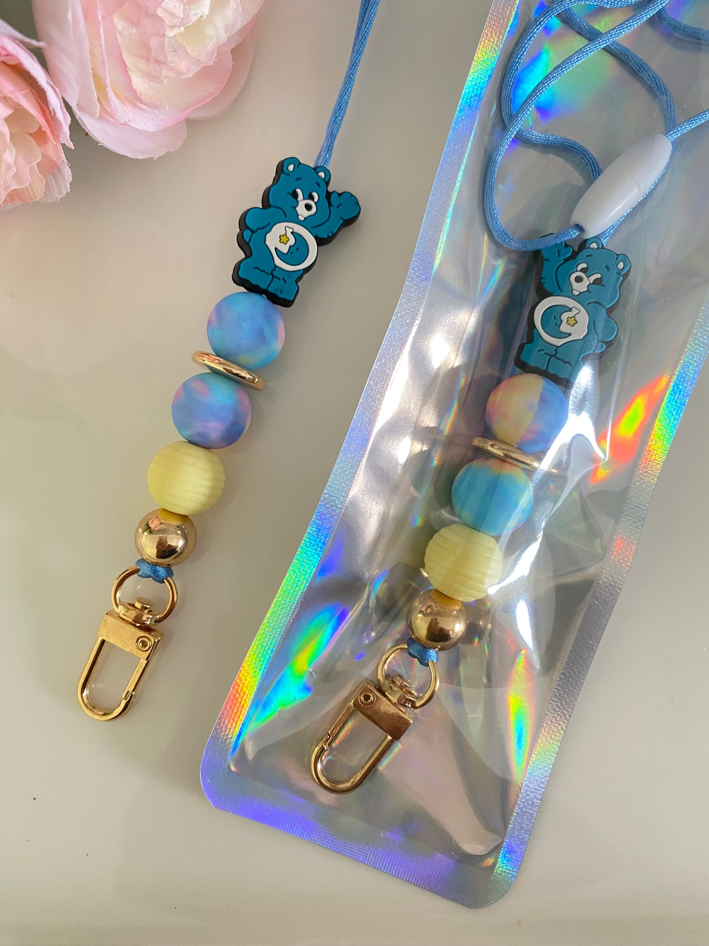 Bedtime Bear Beaded Lanyard