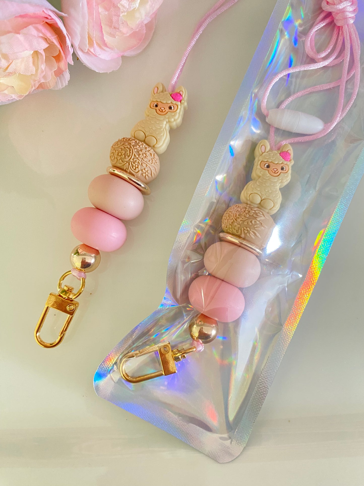 Llama/ Alpaca Beaded Lanyard