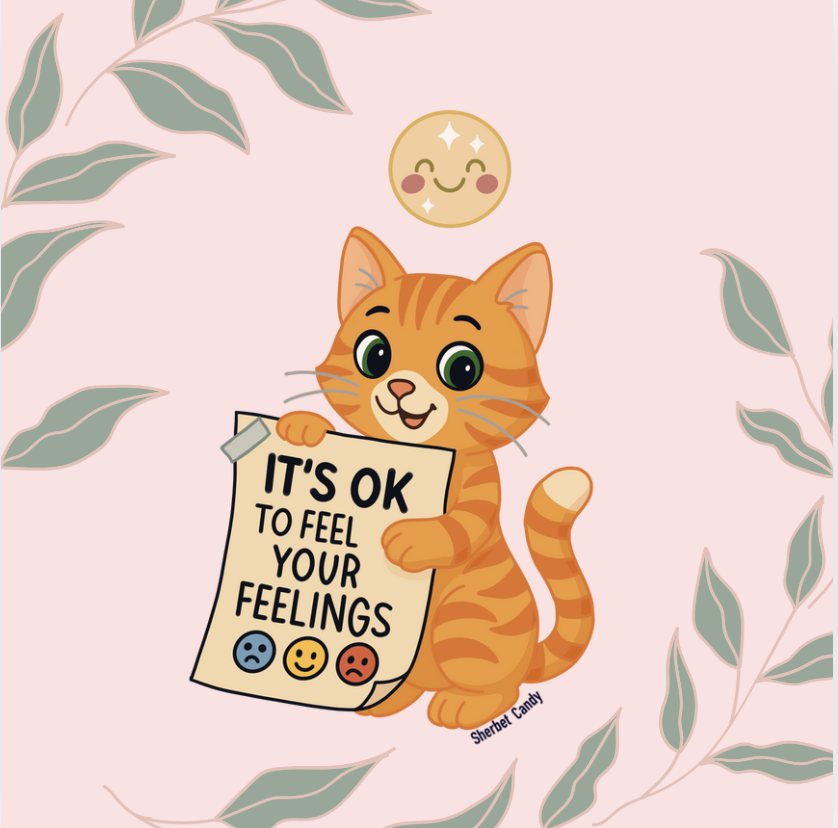 🐾 Feel Your Feelings Cat – “It’s OK”