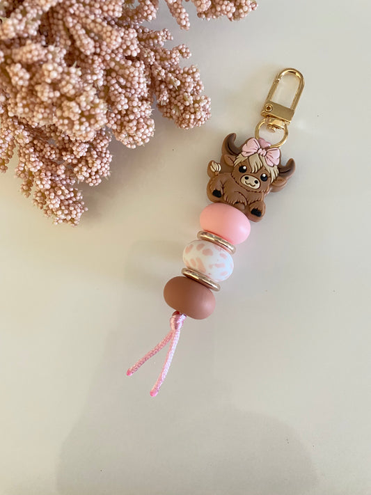 Girl Cow Keychain