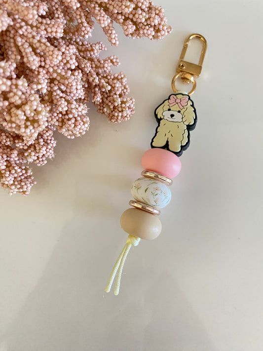 Cavoodle Beaded Keychain