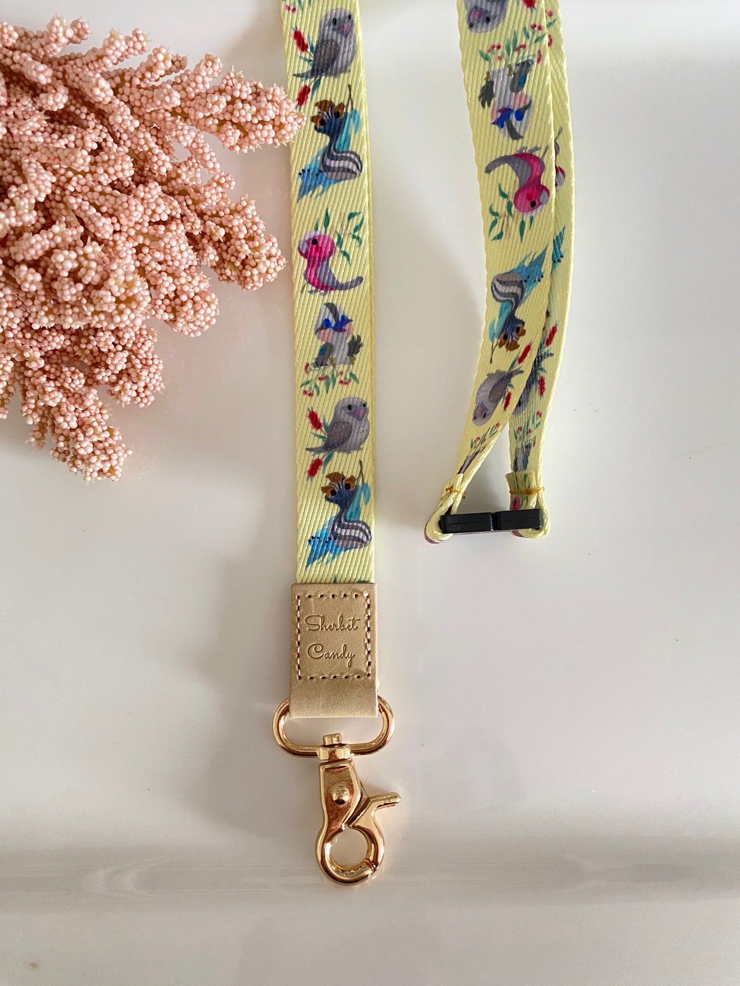 Fabric Lanyard and Earrings Gift Set