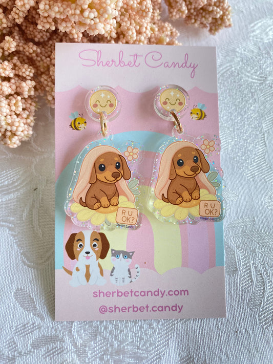 🌼 Dachshund Snuggles – “R U OK?”