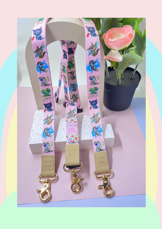 Aussie Animals Deluxe Fabric Lanyard