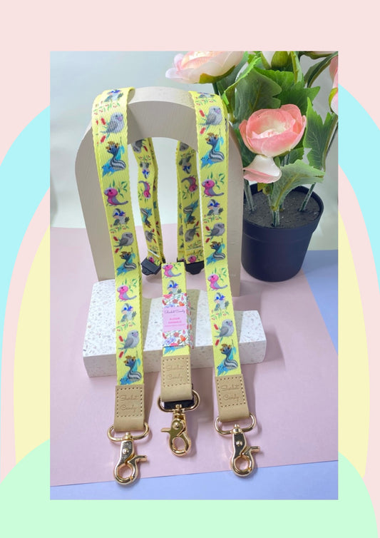 Aussie Birds Deluxe Fabric Lanyard